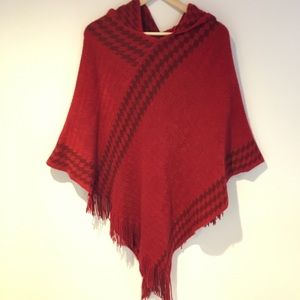 Red Poncho With Hood